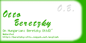 otto beretzky business card